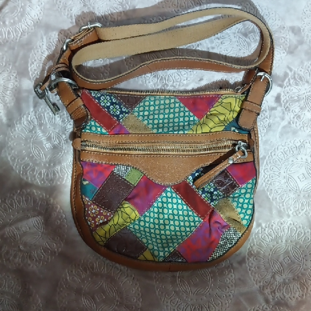 Fossil Multicolor Patchwork Crossbody Bag - image 1